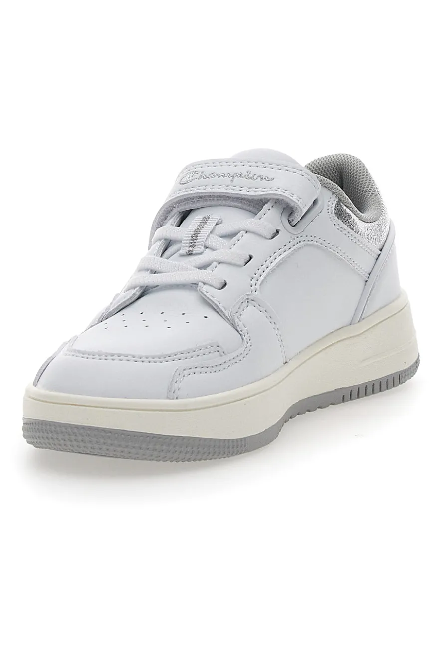 Sneakers Bianche Con Velcro Champion Rd18 Foil Low Ps