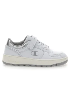 Sneakers Bianche Con Velcro Champion Rd18 Foil Low Ps