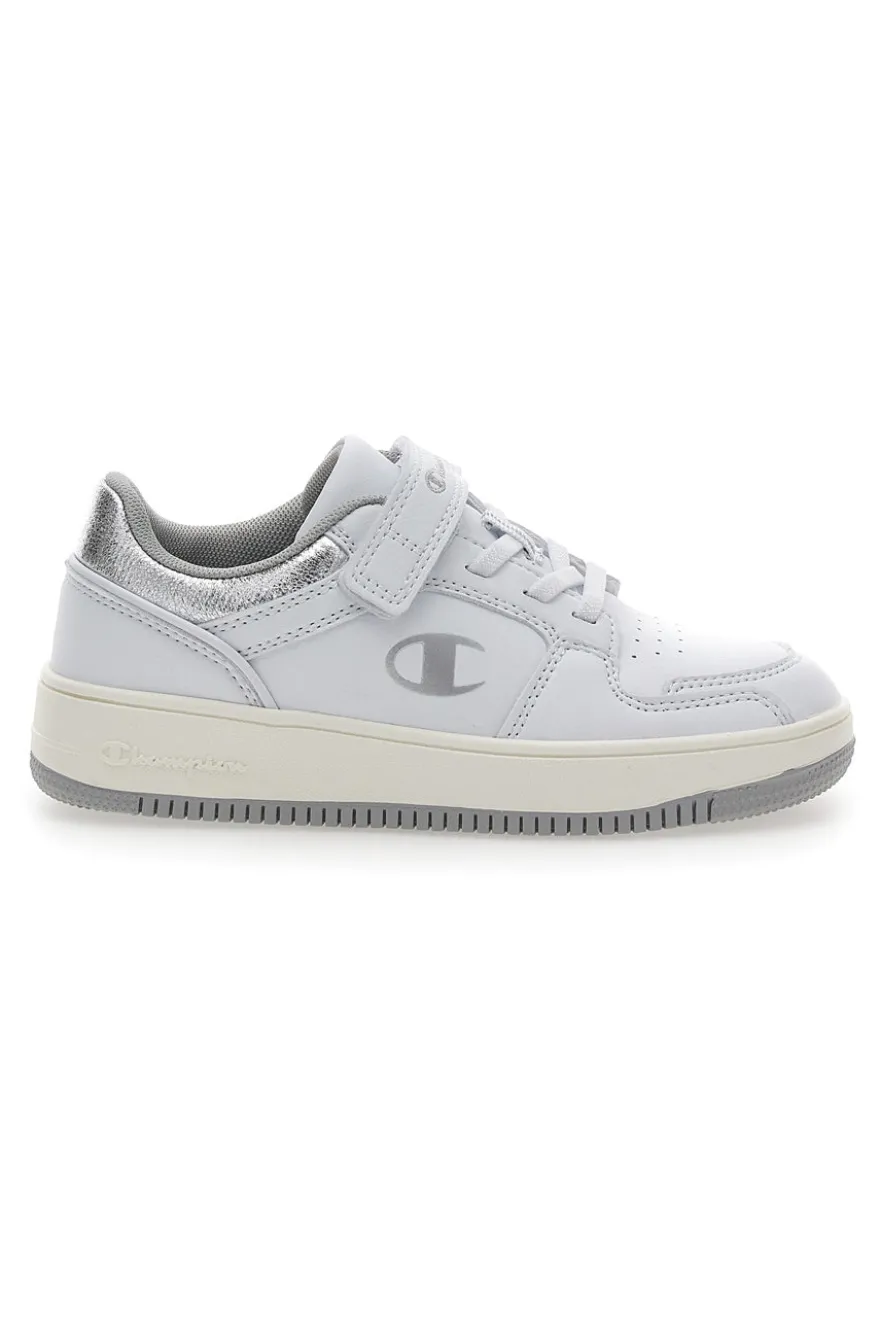 Sneakers Bianche Con Velcro Champion Rd18 Foil Low Ps
