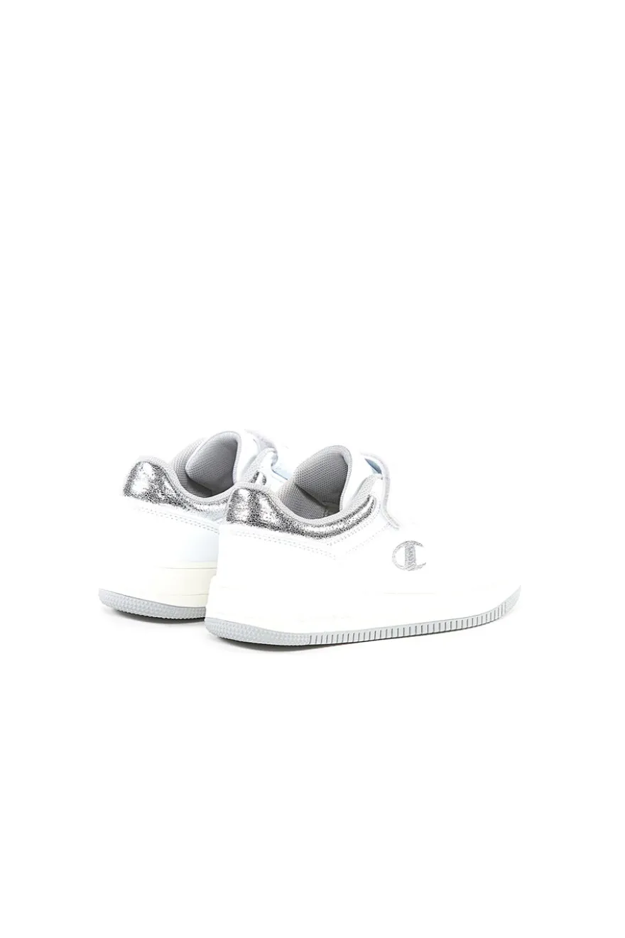 Sneakers Bianche Con Velcro Champion Rd18 Foil Low Ps