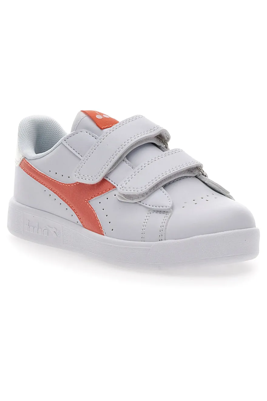 Sneakers Bianche con Velcro Diadora Game Step P PS Girl
