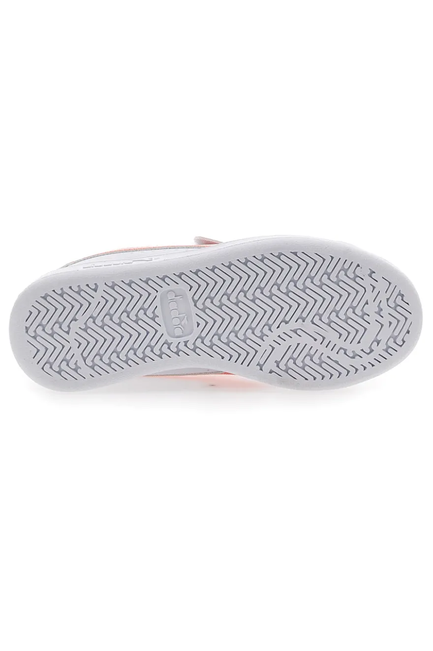 Sneakers Bianche con Velcro Diadora Game Step P PS Girl