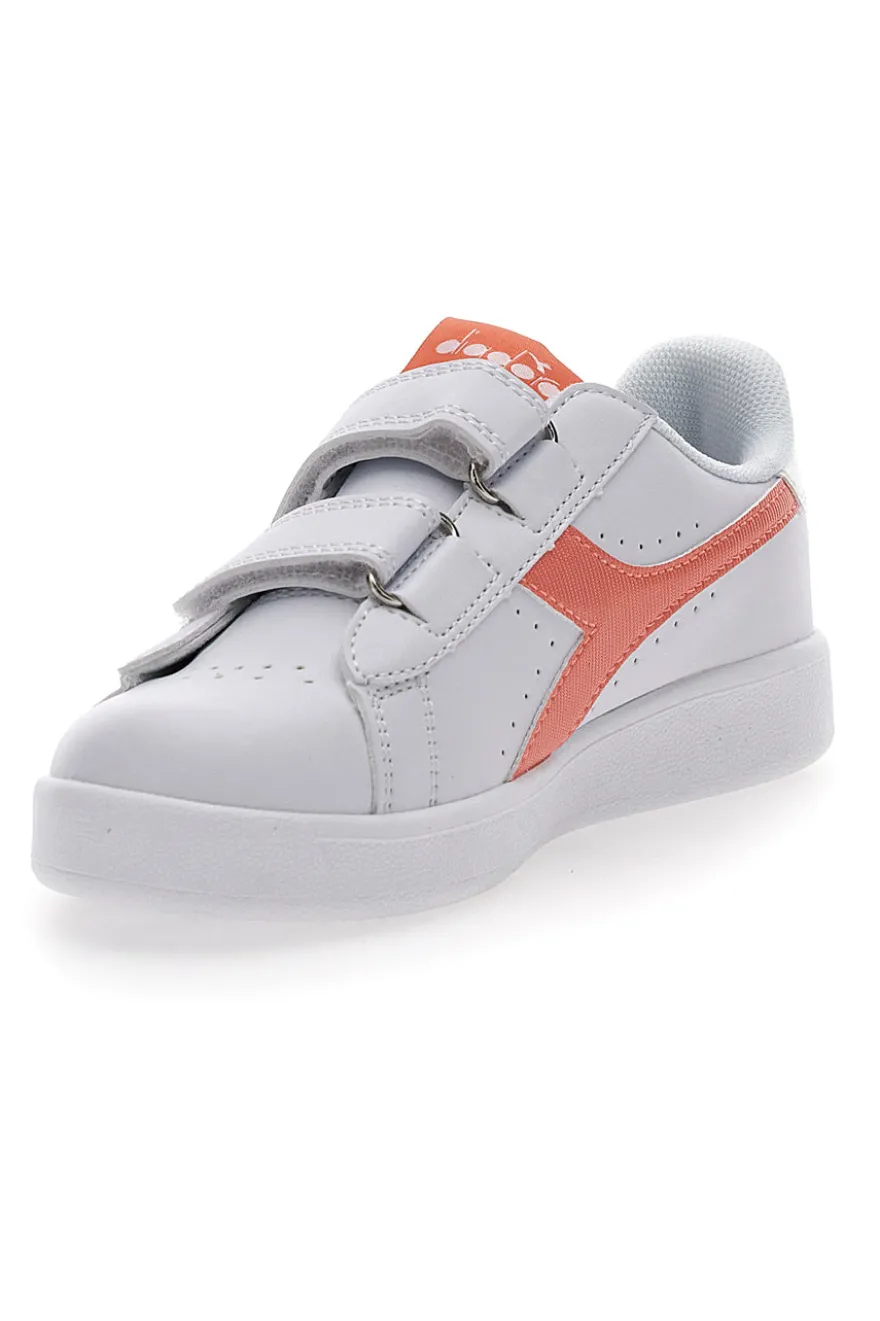 Sneakers Bianche con Velcro Diadora Game Step P PS Girl