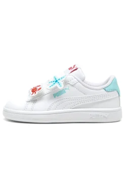 Sneakers Bianche con Velcro e Dettagli Marini Puma Smash 3.0 Badges V Inf