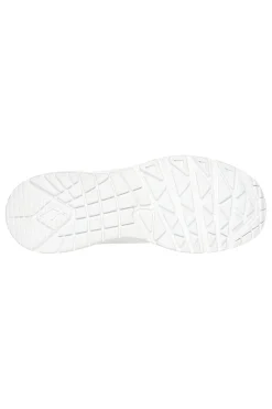 Sneakers bianche con zeppa e dettagli metallici Skechers UNO Wedge Hi Steps