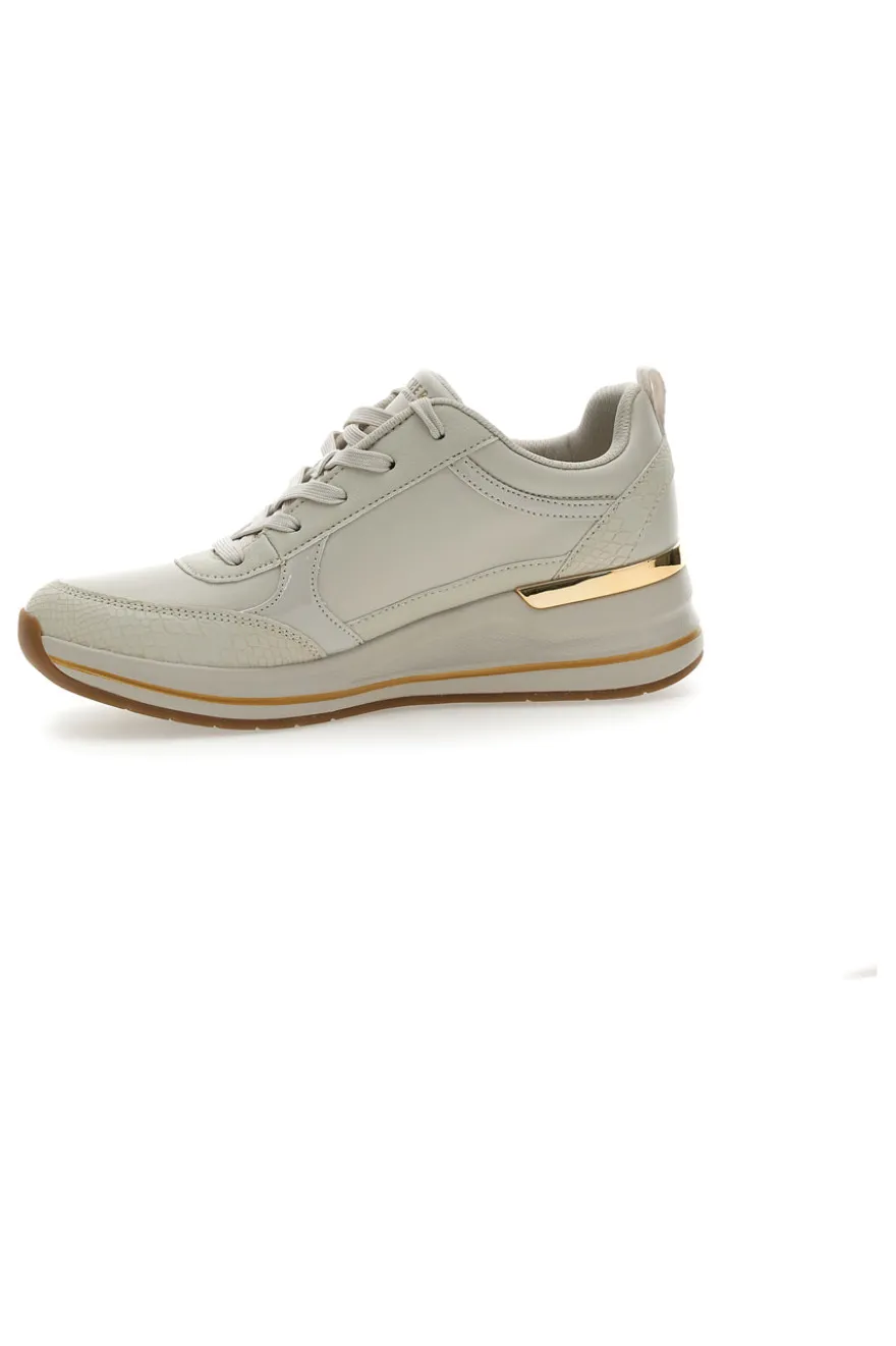 Sneakers Bianche con Zeppa SKECHERS BILLION 2 FINE SHINE