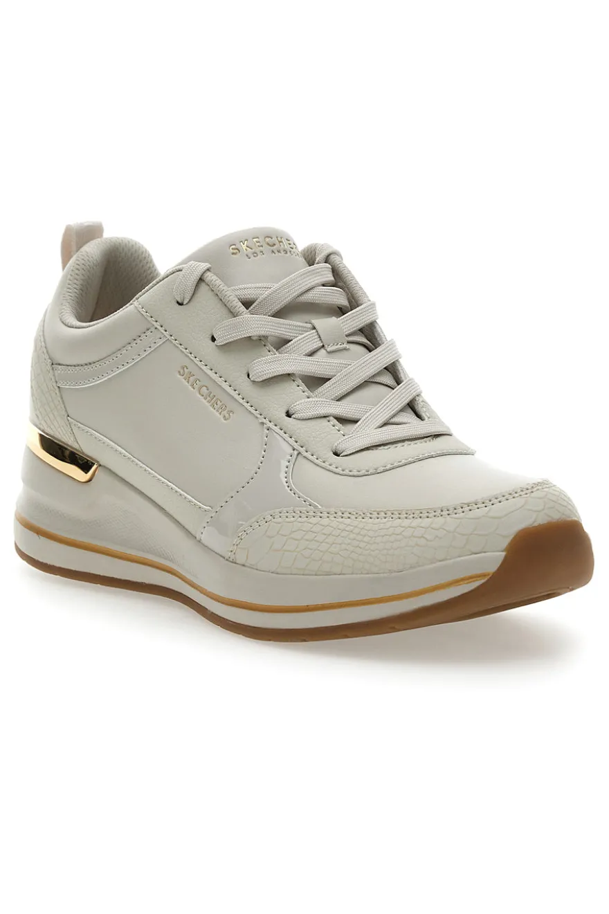 Sneakers Bianche con Zeppa SKECHERS BILLION 2 FINE SHINE