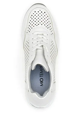 Sneakers bianche con zeppa traforate Mio tempo 137