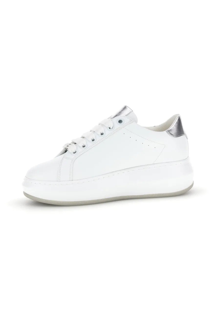 Sneakers bianche con zip laterale platform Burani 52031C1396
