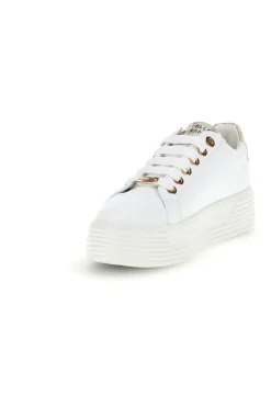 Sneakers bianche con zip laterale platform Burani 52031C755