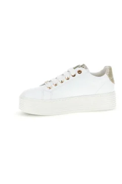 Sneakers bianche con zip laterale platform Burani 52031C755