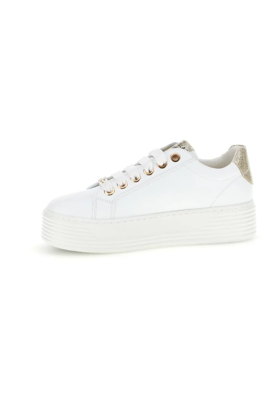 Sneakers bianche con zip laterale platform Burani 52031C755