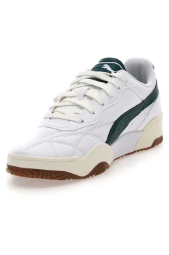 Sneakers bianche dettagli verde scuro suola marrone Puma Tifosi