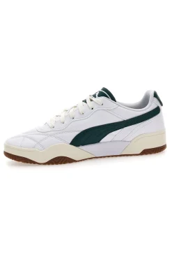 Sneakers bianche dettagli verde scuro suola marrone Puma Tifosi