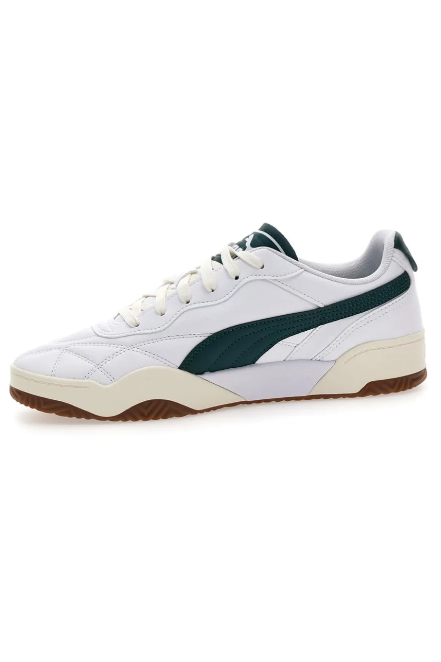 Sneakers bianche dettagli verde scuro suola marrone Puma Tifosi