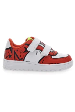 Sneakers Bianche e Arancioni Con Strappi Pitt Kids 201195