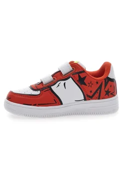 Sneakers Bianche e Arancioni Con Strappi Pitt Kids 201195