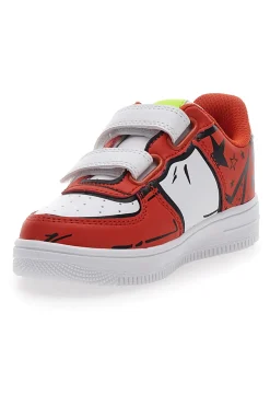 Sneakers Bianche e Arancioni Con Strappi Pitt Kids 201195