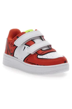 Sneakers Bianche e Arancioni Con Strappi Pitt Kids 201195
