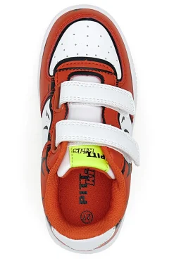 Sneakers Bianche e Arancioni Con Strappi Pitt Kids 201195