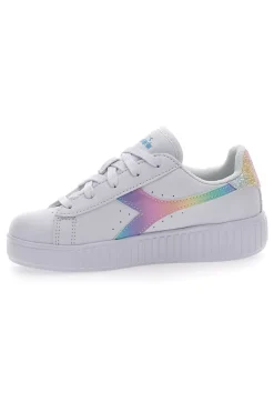 Sneakers Bianche e Arcobaleno Diadora Game Step PS