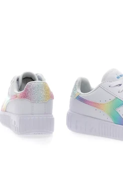 Sneakers Bianche e Arcobaleno Diadora Game Step PS