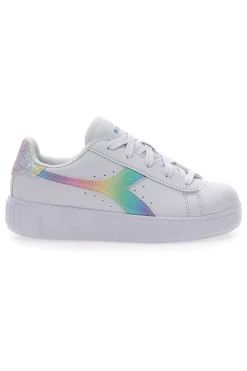 Sneakers Bianche e Arcobaleno Diadora Game Step PS