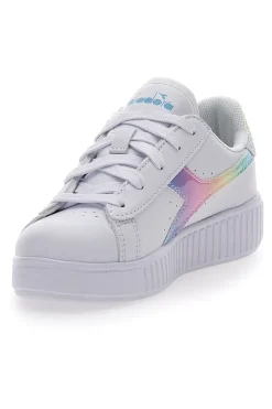 Sneakers Bianche e Arcobaleno Diadora Game Step PS