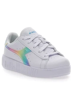 Sneakers Bianche e Arcobaleno Diadora Game Step PS