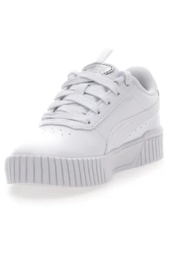 Sneakers Bianche e Argento Platform Puma Carina 2.0 Pop Up Mtllcs Ps