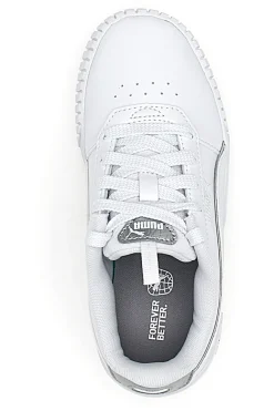 Sneakers Bianche e Argento Platform Puma Carina 2.0 Pop Up Mtllcs Ps