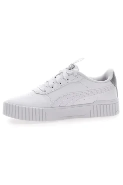 Sneakers Bianche e Argento Platform Puma Carina 2.0 Pop Up Mtllcs Ps