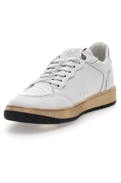Sneakers bianche e argento in pelle con dettagli glitter Pittarello Capsule Kelly