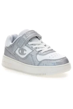 Sneakers bianche e argento con strappo Champion RD18 Bubble G PS
