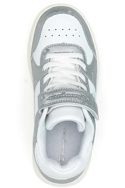 Sneakers bianche e argento con strappo Champion RD18 Bubble G PS
