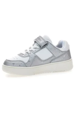 Sneakers bianche e argento con strappo Champion RD18 Bubble G PS