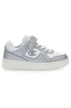 Sneakers bianche e argento con strappo Champion RD18 Bubble G PS