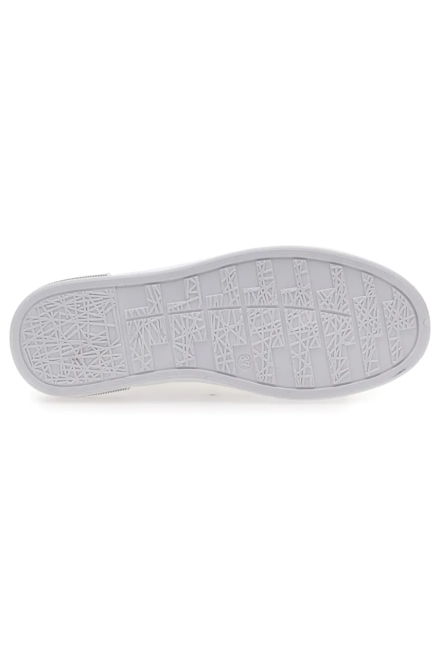 Sneakers Bianche e Argento Prima Riga 435