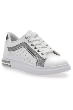 Sneakers Bianche e Argento Prima Riga 435