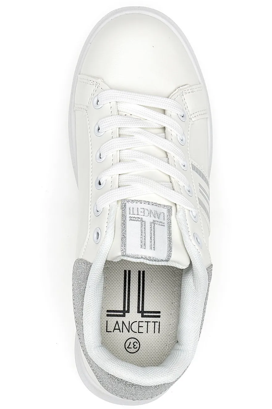 Sneakers Bianche e Argento Lancetti 27
