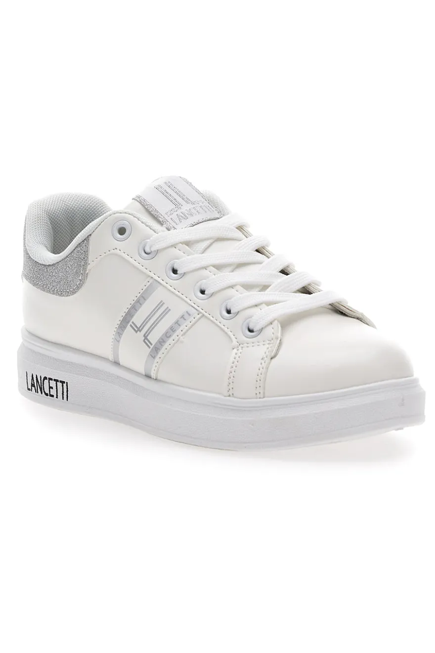 Sneakers Bianche e Argento Lancetti 27