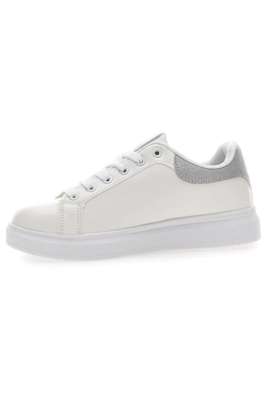 Sneakers Bianche e Argento Lancetti 27