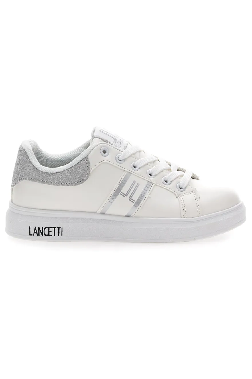 Sneakers Bianche e Argento Lancetti 27