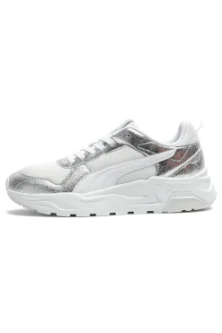 Sneakers bianche e argento in mesh Puma Trinity 2 Lt Metallic Whisper