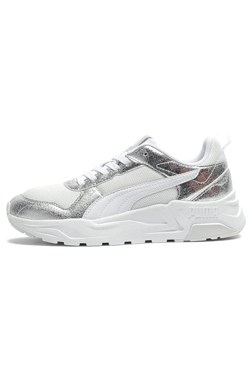 Sneakers bianche e argento in mesh Puma Trinity 2 Lt Metallic Whisper