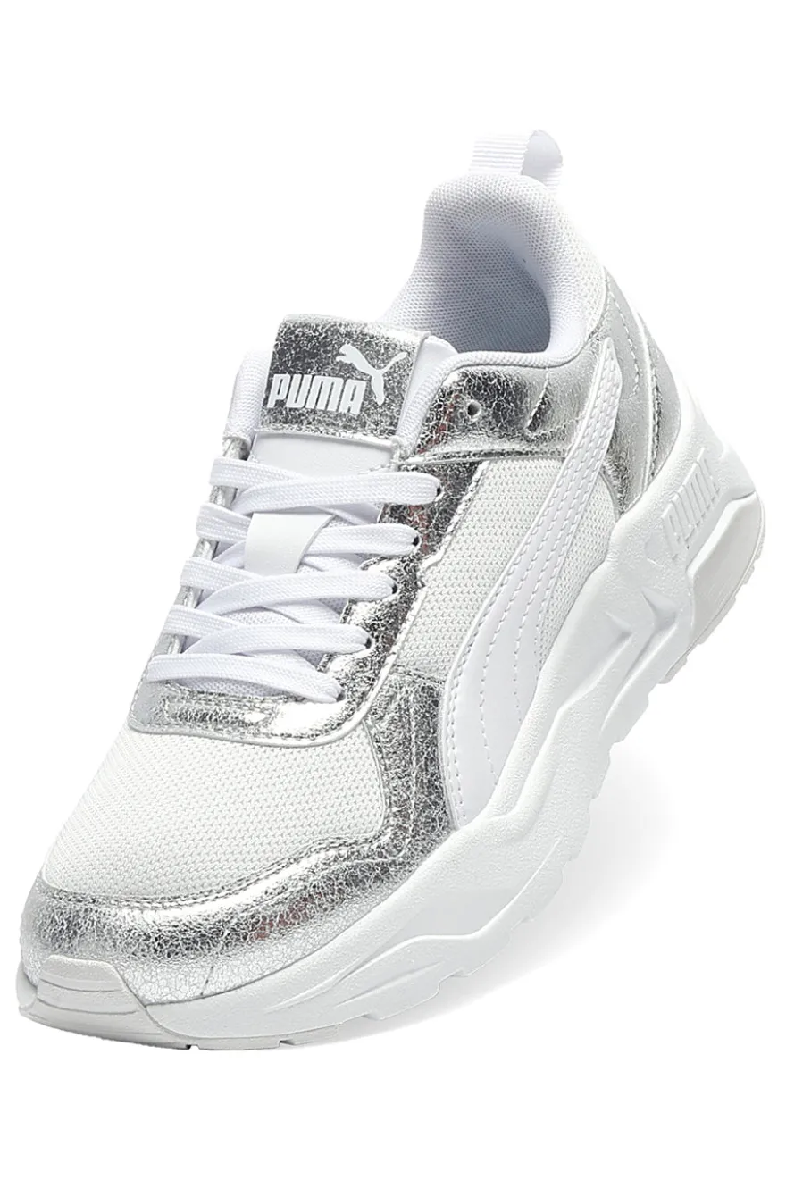 Sneakers bianche e argento in mesh Puma Trinity 2 Lt Metallic Whisper