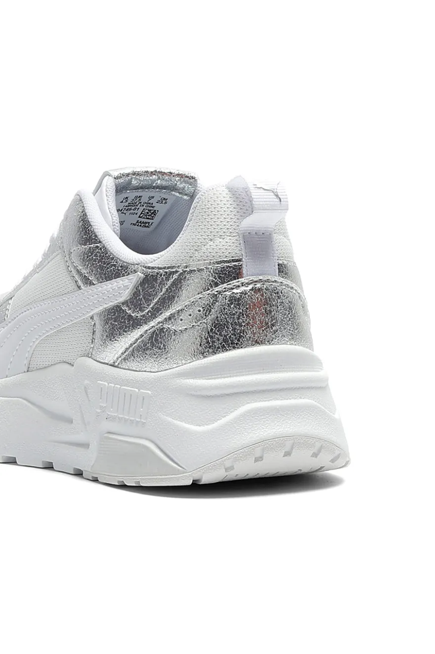 Sneakers bianche e argento in mesh Puma Trinity 2 Lt Metallic Whisper