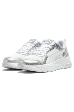 Sneakers bianche e argento in mesh Puma Trinity 2 Lt Metallic Whisper