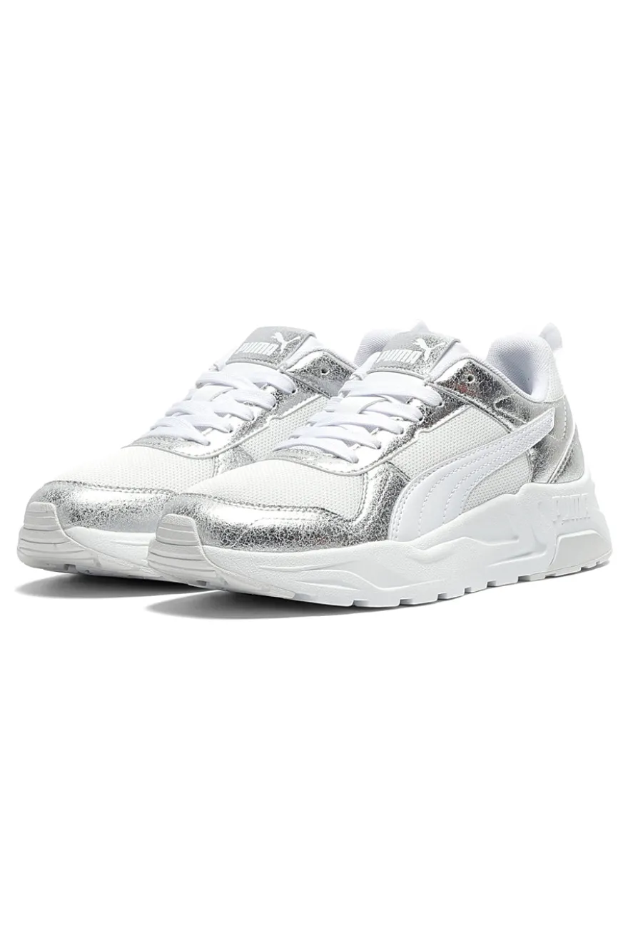 Sneakers bianche e argento in mesh Puma Trinity 2 Lt Metallic Whisper