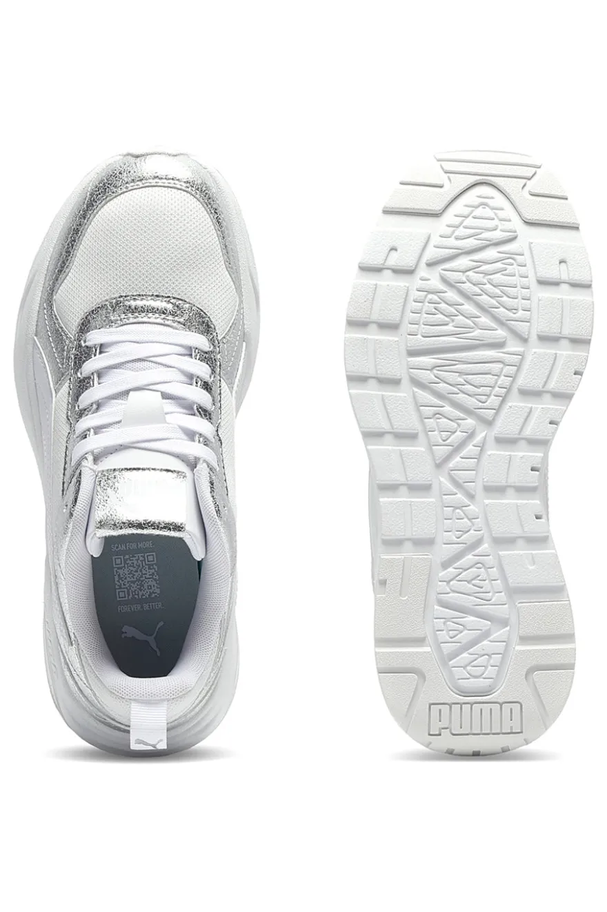 Sneakers bianche e argento in mesh Puma Trinity 2 Lt Metallic Whisper